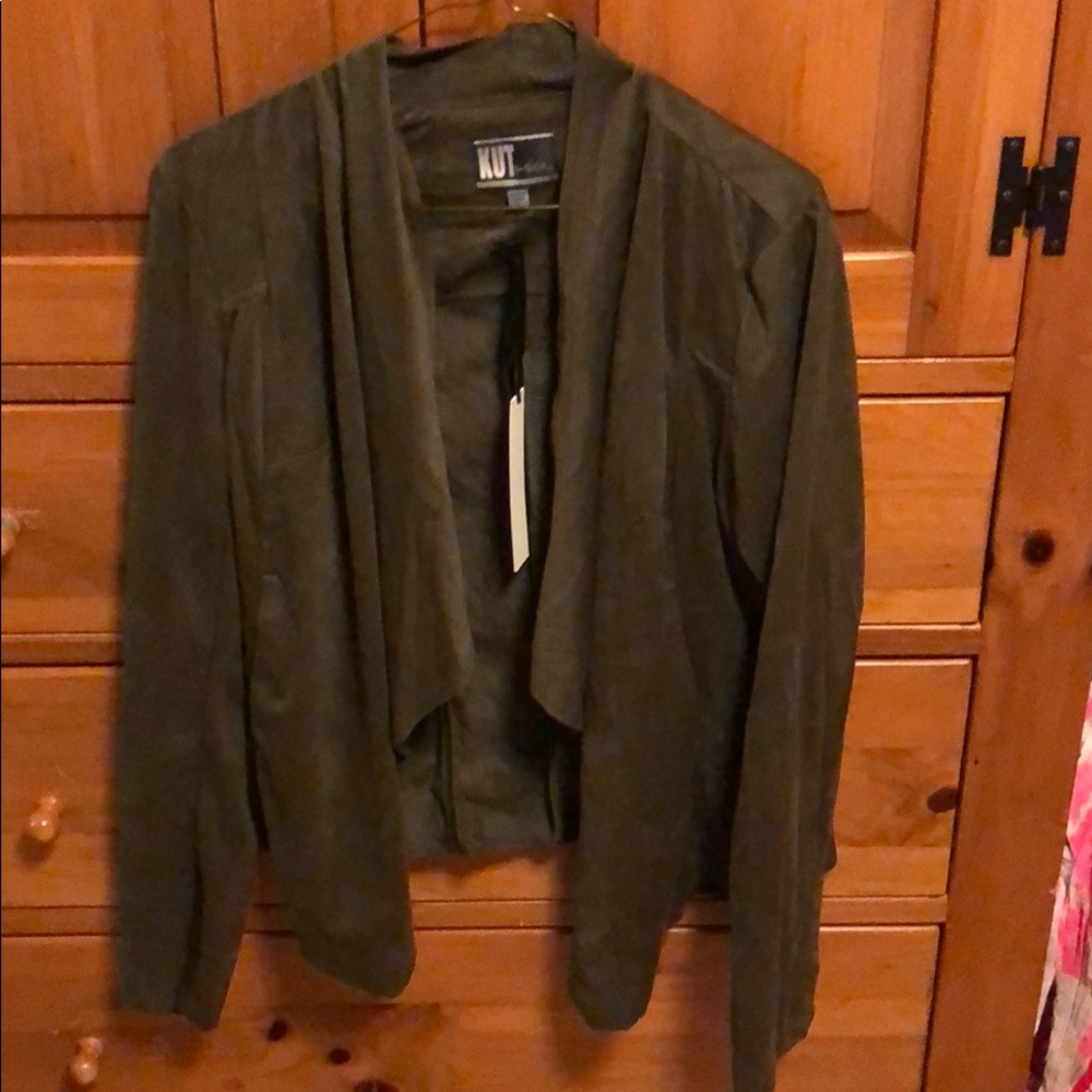 Green suede jacket